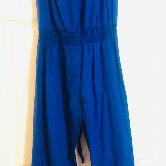 NWT- Nana USA Royal Blue Summer Pantsuit/Jumpsuit w/Rouching/Halter Top Sz: 2XL - Picture 6 of 11